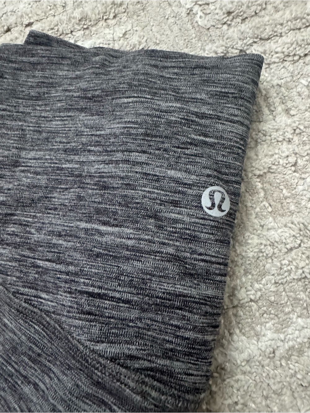 lululemon athletica Gray Marled Leggings with Logo